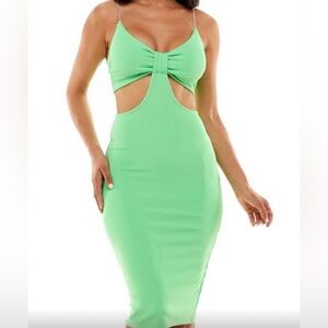 Almost Famous Vibrant Green Dress